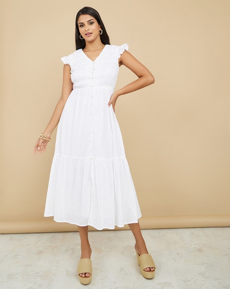 Multi Printed Midi Dress for Women – Zink London-sonthuy.vn