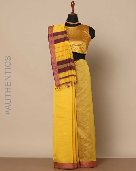 Buy Yellow Sarees for Women by Indie Picks Online