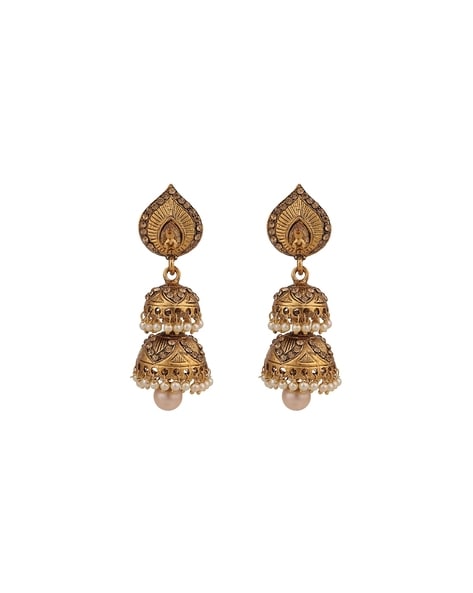 Buy online Gold Brass Jhumka Earring from fashion jewellery for Women by  Arch Fashion for ₹399 at 75% off | 2024 Limeroad.com