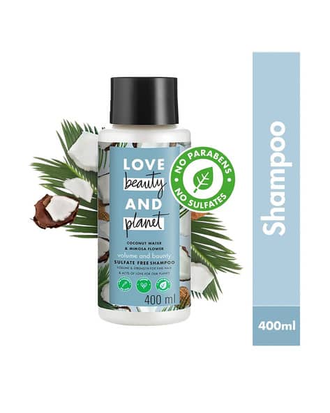LOVE beauty AND planet Coconut Water And Mimosa Flower Shampoo for Volume And Bounce No Sulphates