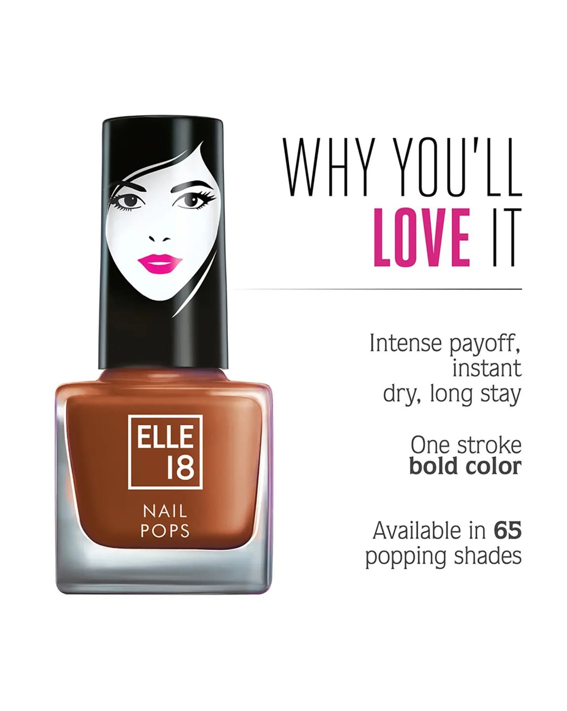 Buy Elle 18 Nail Pops - Nail Colour, Glossy Finish Online at Best Price of  Rs 55 - bigbasket