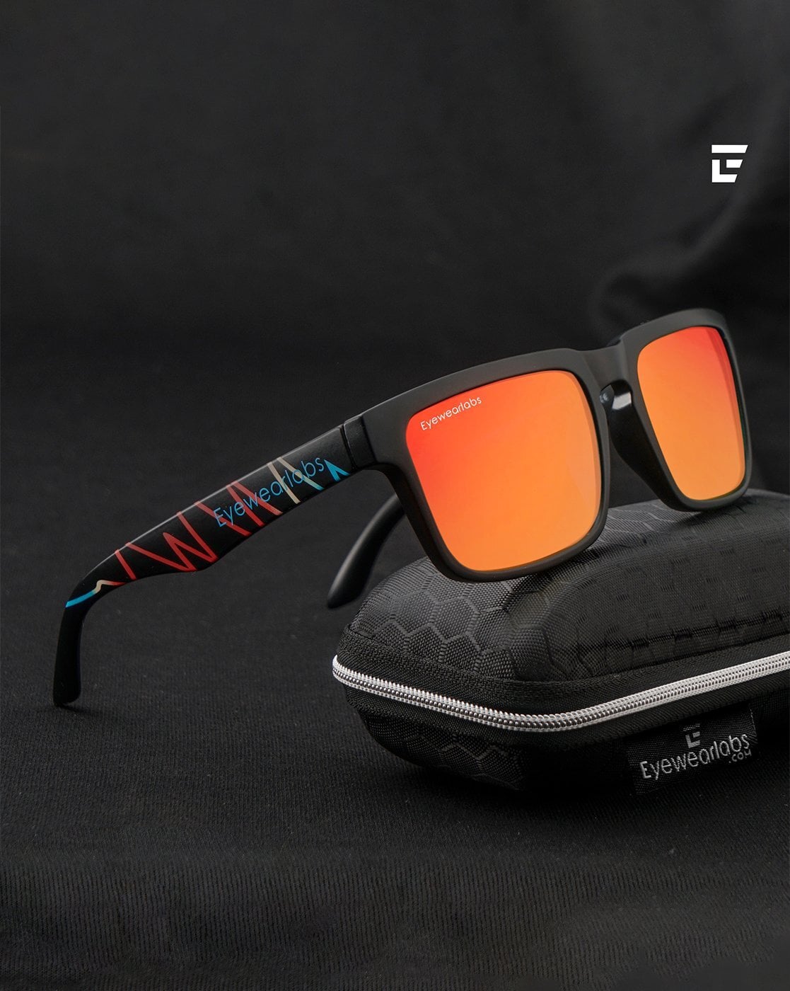 Orange mirror sales lens sunglasses