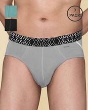 Buy CP BRO Printed Briefs with Exposed Waistband Value - Multi