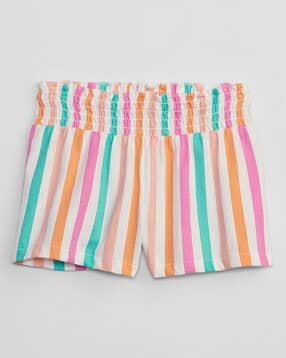 Striped Cotton Shorts-image-7