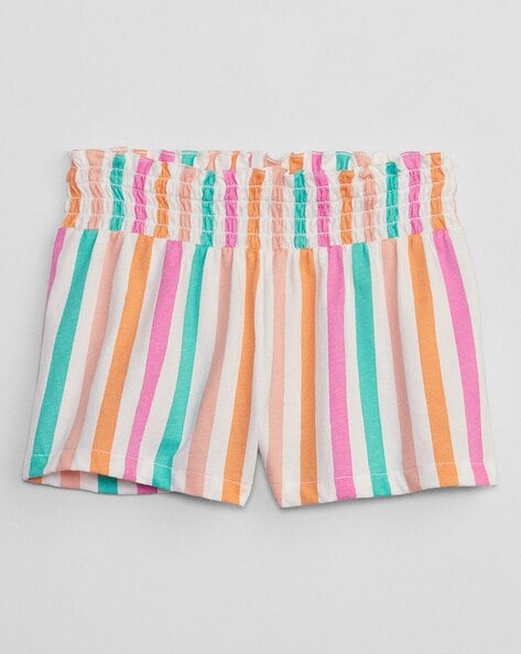 Striped Cotton Shorts