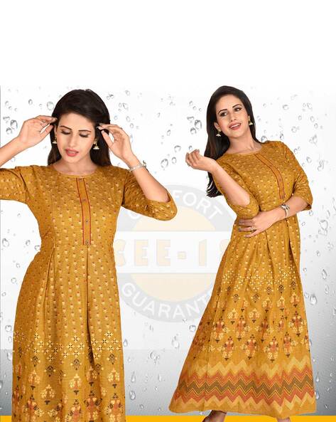 Ethnic Print Anarkali Kurta