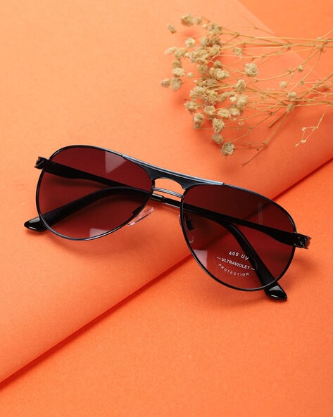 ASOS DESIGN round sunglasses in orange plastic with blue lens | ASOS