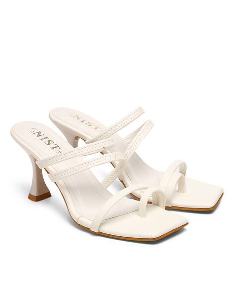 GNIST Strappy Toe-Ring Kitten Heeled Sandals
