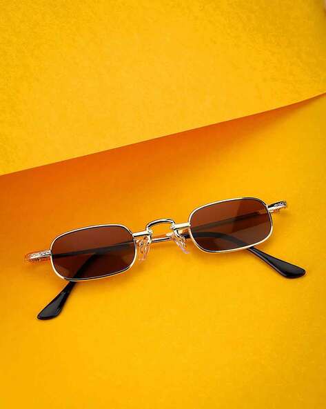 Retro Small Square Sunglasses Men Women Metal Frame Rectangle Sunglasses  Eyewear | eBay