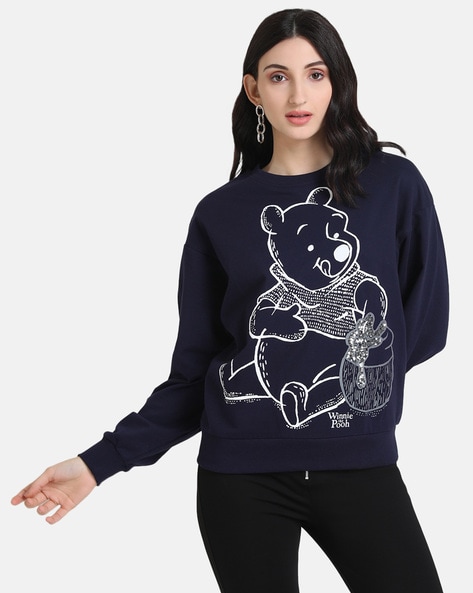 Buy Navy Sweatshirt Hoodies for Women by Kazo Online Ajio