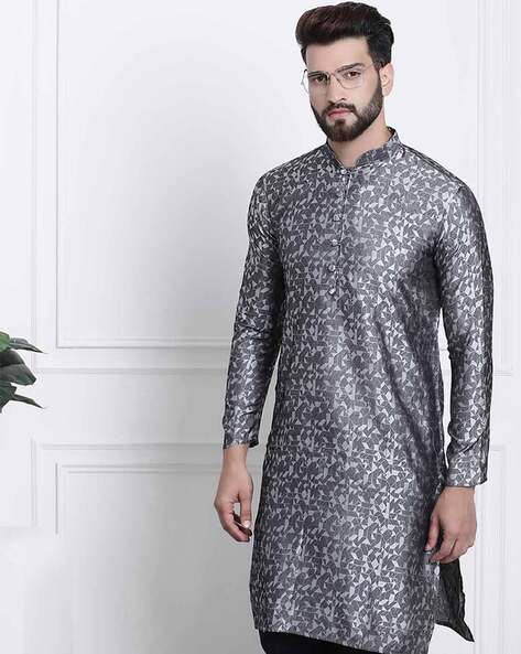 Geometric Print Long Kurta