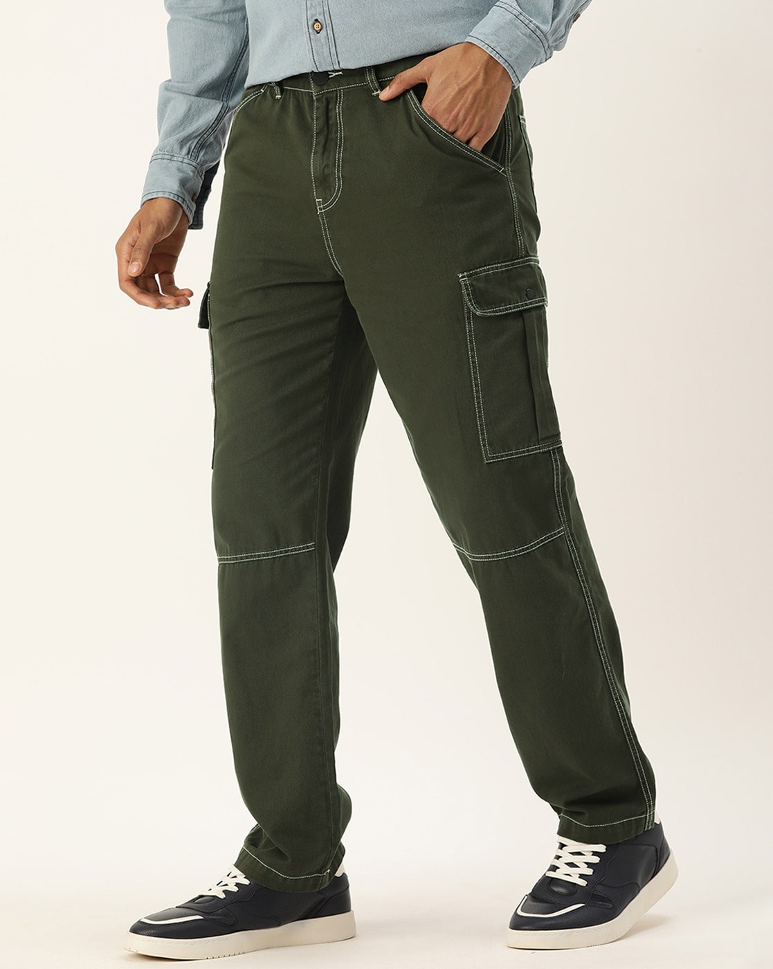 Flap Pockets Camouflage Cargo Pants Casual Pants Spring - Temu