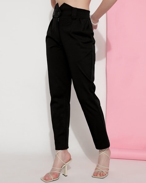 Buy Purple Trousers & Pants for Women by DeMoza Online | Ajio.com