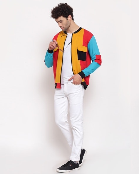 Colourful bomber jacket on sale mens