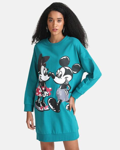 Kazo Mickey Mouse Print Round-Neck Top
