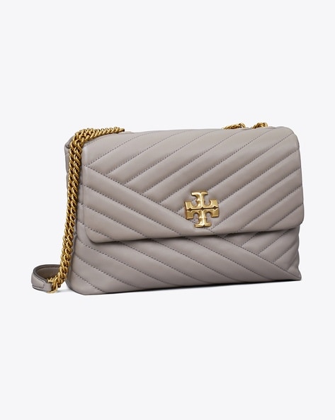 TORY BURCH: Kira bag in quilted leather - White
