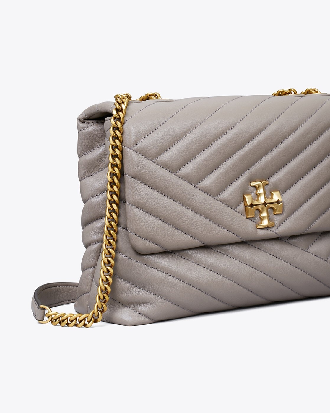 Buy Tory Burch Kira Chevron Convertible Shoulder Bag with Adjustable Strap, Black Color Women