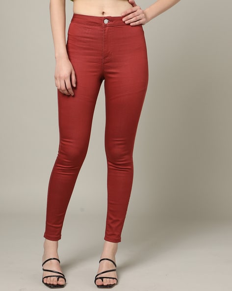 Red Jeggings - Buy Red Jeggings online in India