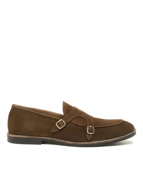 LOUIS STITCH Round-Toe Slip-On Monks