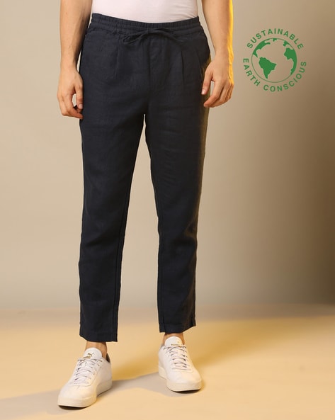 Linen Drawstring Trousers Men's linen trousers - MARUTSCA.COM