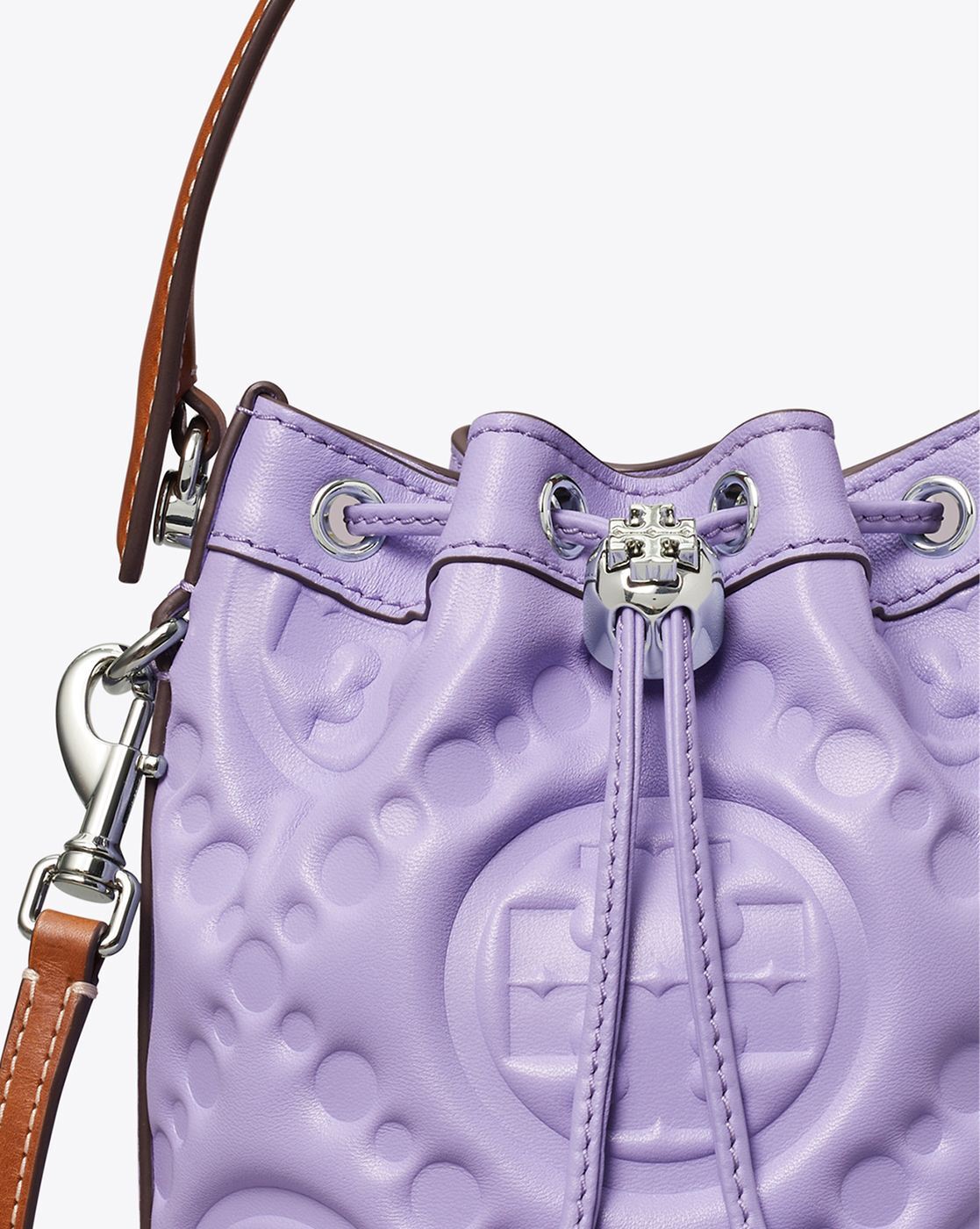 53% Off TORY BURCH Mini T Monogram Puffy Patent Bucket Bag