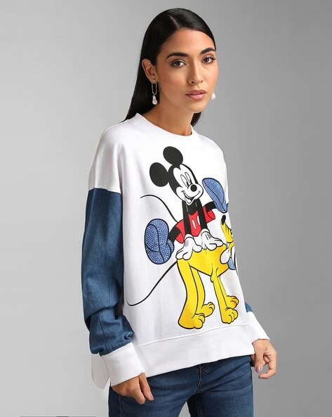 Mickey best sale sweatshirt womens