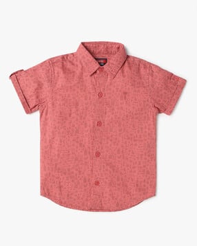 gini & jony Printed Shirt with Spread Collar-picture-13