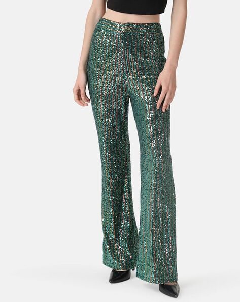 Buy KAZO Solid Mom Fit Polyester Women's Formal Wear Trouser | Shoppers Stop