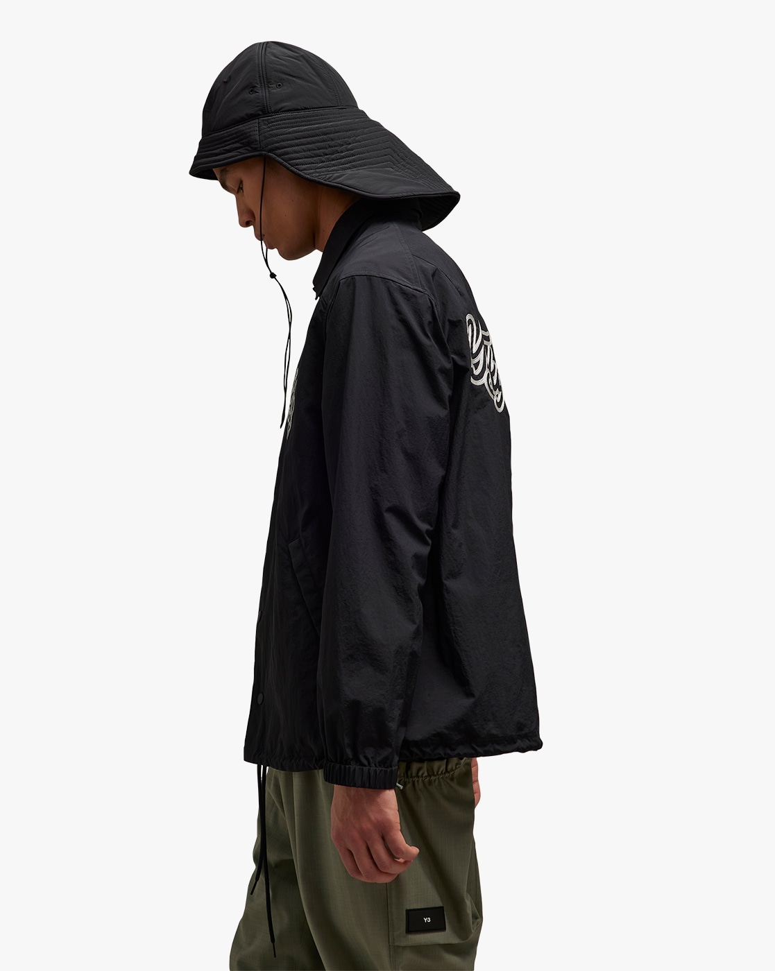 Logo Solid Regular Fit Coach Jacket