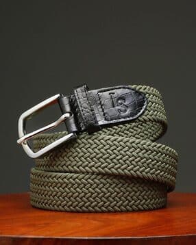 louis stitch Braided Wide Belt with Buckle Closure-picture-40