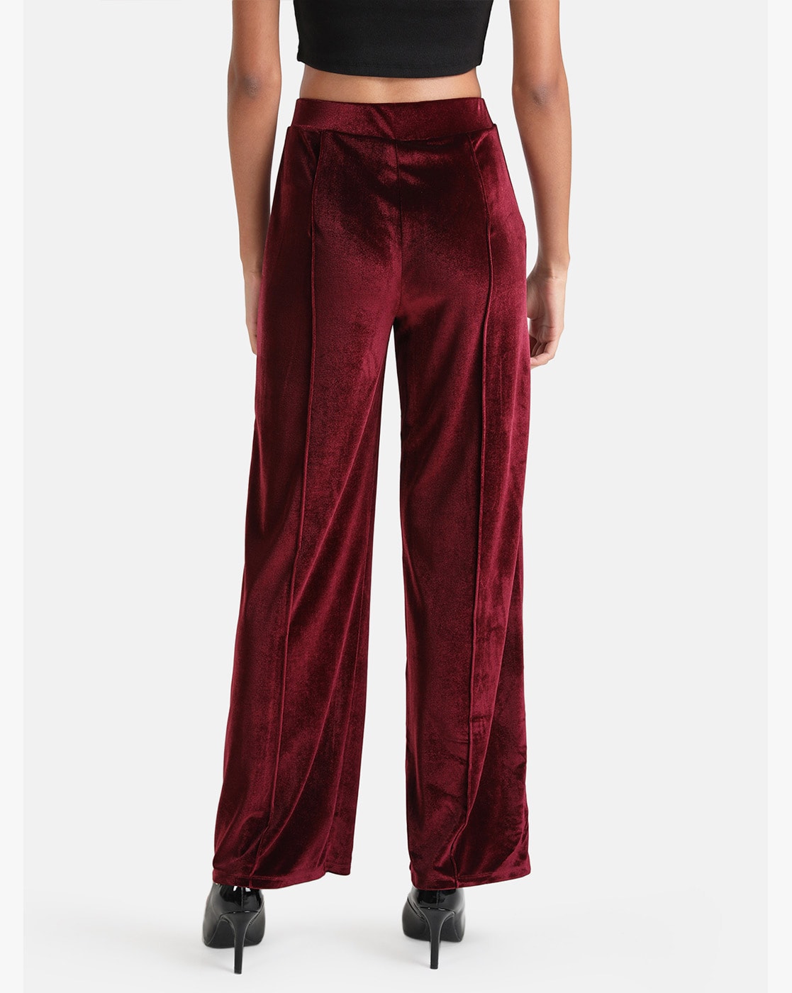 Buy online High Rise Button Detail Trousers from bottom wear for Women by  Kazo for ₹999 at 60% off | 2024 Limeroad.com