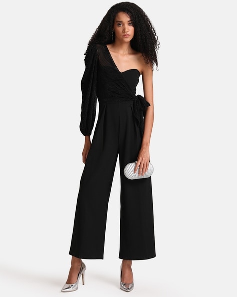 One shoulder hotsell playsuit black