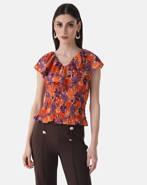 Kazo Floral Smocked Top
