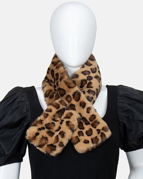 Animal Print Faux-Fur Scarf Price in India