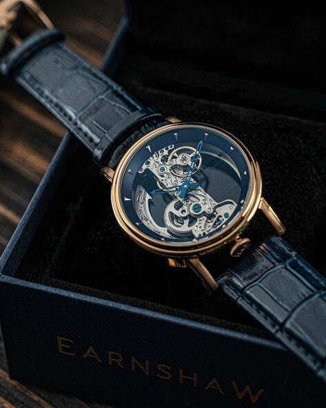 Thomas Earnshaw Baron Skeleton Automatic Mechanical Skeleton Watch Black |  Watches.com