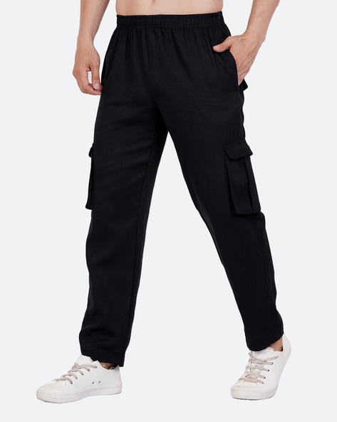 Buy Black Trousers & Pants for Men by MAD OVER PRINT Online