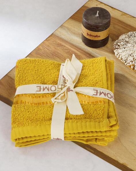 Yellow best sale face towels