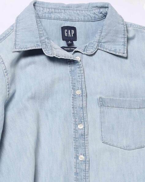 Denim shirt regular made from pure organic cotton - blue | Shirts | MARC  O'POLO