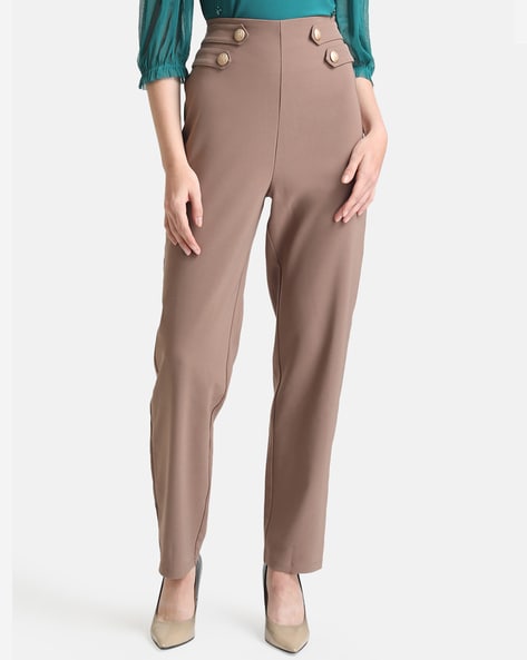 Kazo Solid Full-Length Trousers