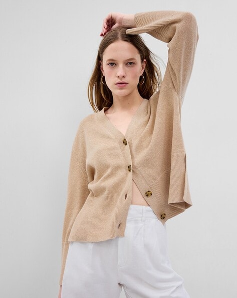 Buy Beige Sweaters & Cardigans for Women by GAP Online