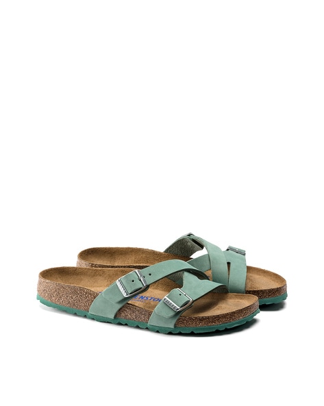 Birkenstock Women's Arizona Soft Footbed Sandals - Matcha Nubuck