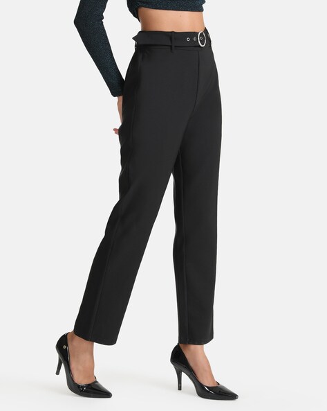 High-Rise Slim Fit Trousers