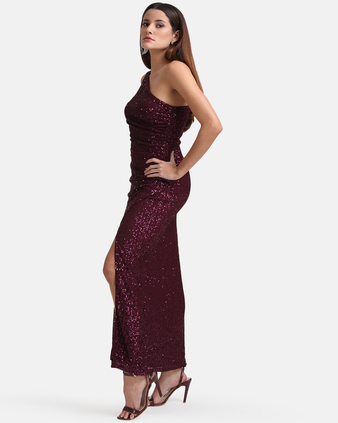 Buy Kazo Plum Embellished Wrap Dress for Women's Online @ Tata CLiQ