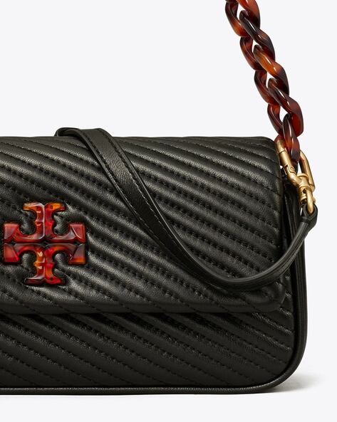 Tory Burch Kira Moto Mini Quilted Chain Wallet