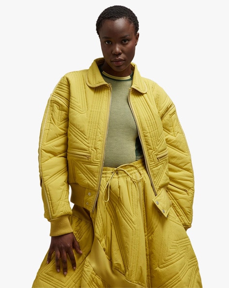 Buy Y 3 Quilted Regular Fit Jacket Yellow Color Women AJIO LUXE