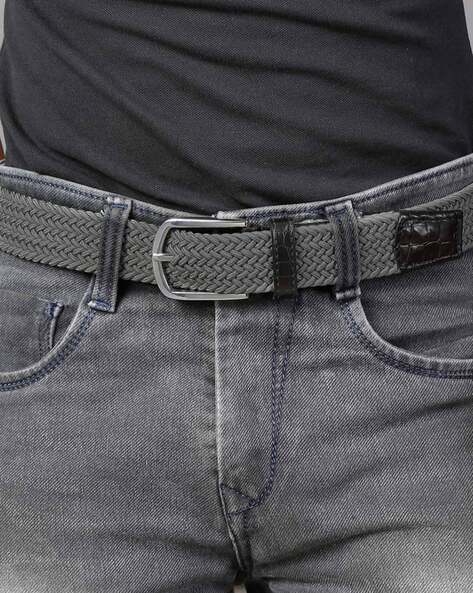 Grey wide belt best sale