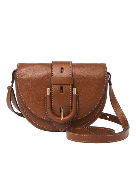 Leather crossbody bag Fossil Purple in Leather - 26138143
