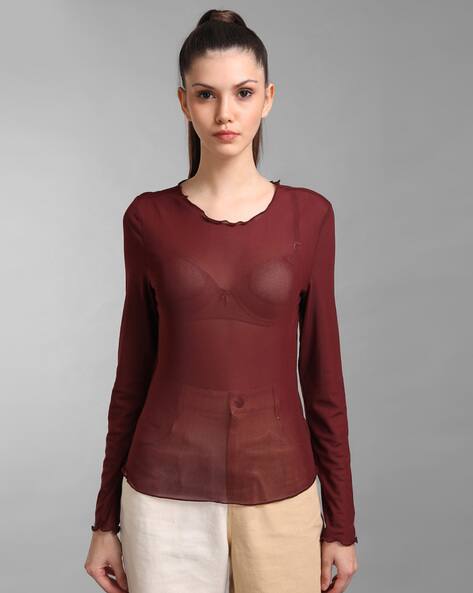 Kz07 Round-Neck Full-Sleeve Top