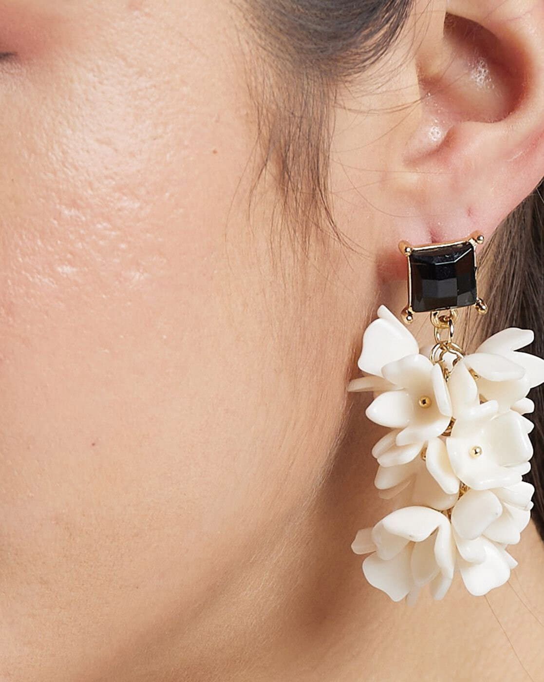 Buy White Earrings for Women by R&B Online | Ajio.com