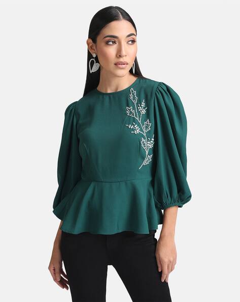 Kazo Embellished Round-Neck Top